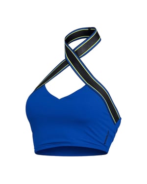 Speedo Damesbikini met halternek en strepen (Blauw)