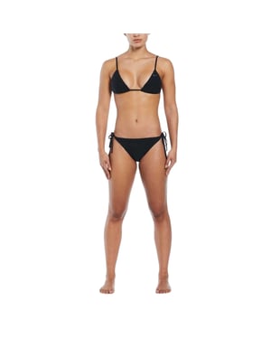 Nike Driehoekige bikinitop voor dames met strik aan de achterkant (Zwart)