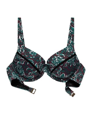 Panos Emporio Bikinitop met bloemenprint voor dames (Paars)