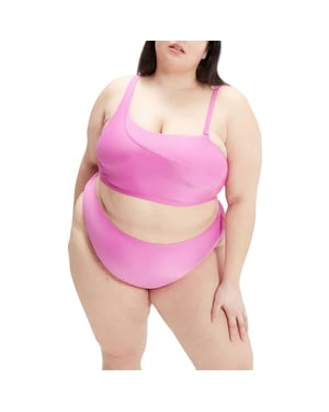 Speedo Dames/Dames Asymmetrische Plus Bikiniset (Paars)