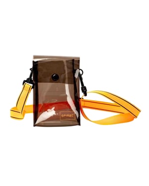 Spiral Academy Transparent Crossbody-väska (SVART/GUL)