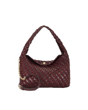 Dune London Hobo väska i korgväv (Aubergine)