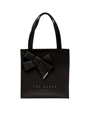 Ted Baker Strik dagelijkse boodschappentas (Zwarte afdruk)