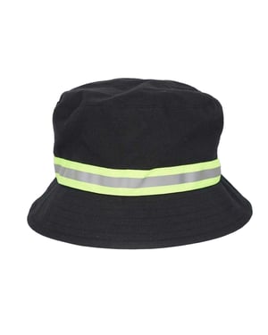 Brave Soul Reflekterande bucket hat i bomull för män (Svart)