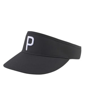 Puma Golfvisir med broderad logotyp (Svart/vit)