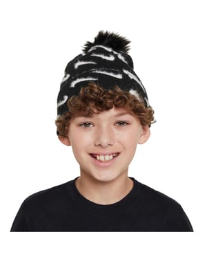 Nike Kinder/Kinder Pom Pom muts (Zwart/Wit gemêleerd)