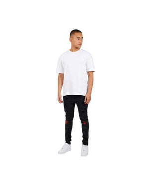 Brave Soul Herenjeans met scheuren (Houtskoolwas)