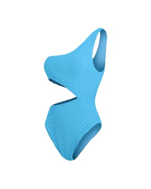 Speedo Dameszwempak met uitgesneden details en een dambordpatroon in reliëf (Blauw)