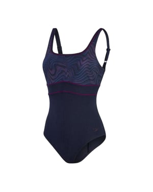 Speedo Dames/Dames Eclips Eéndelig Zwempak (Zwart/Paars)