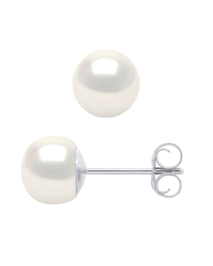 DIADEMA - Earrings - Real Freshwater Pearls - White