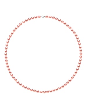 Rank ketting kralen Zoetwater 4-5mm Rice Grain Rozen Witte Goud 18 Karaat