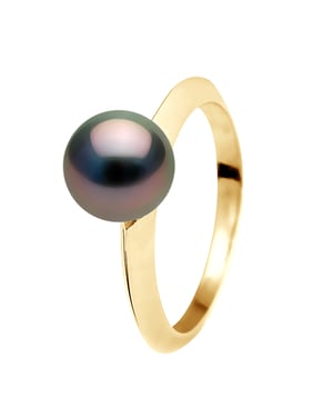 Rush Ring Tahitian Pearl Ronde 8-9 mm Yellow Gold