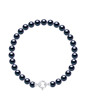Armband Gekweekte Parels Zoetwater 6-7mm Sluiting Black Luxury White Gold