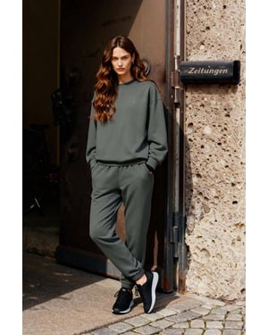 Oversized Crew Neck Sweatshirt en Broek Set
