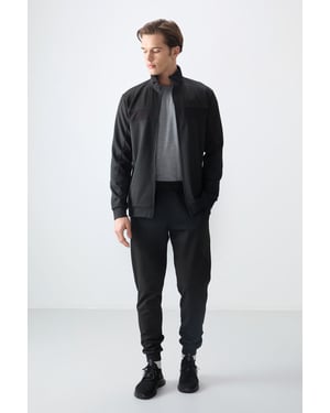 Heren Kleurblok Fleece Sweatshirt en Broek Set