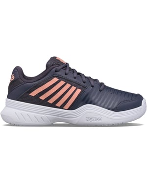 Girls K-Swiss Swiss Court Express Omni in Gray/Peach/Wht