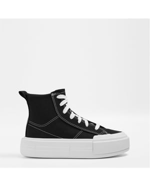 Girls Converse Cruise Chuck Taylor All Star High Top Trainers Childrens in Blk/Wht 001