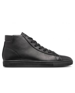 Men's CLAE Adults Low Top Trainers in Triple Blk/Lth