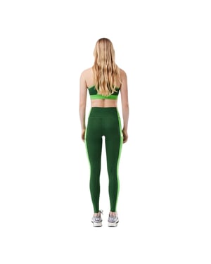 Lacoste Legging met kleurblokken voor dames (Groen)