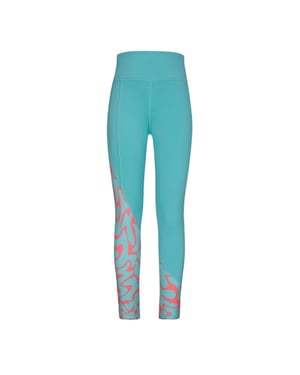 Reebok Dames/Dames Abstract Skinny Hardlooplegging (Teal)