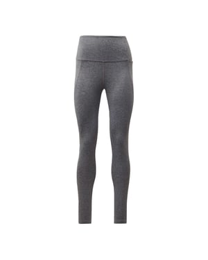 Reebok Dam Lux Fitted Träningsleggings (Mörkgrå Melange)