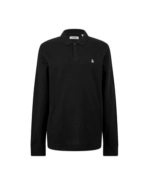 Original Penguin Herenpolo met lange mouwen (Zwart)