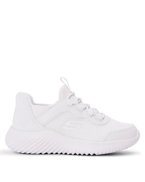 Girls Skechers Brisk Burst Slip On Trainers Unisex Kids in White
