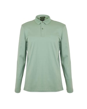 Boss Heren Pirol Logo Langharig Poloshirt (Groen)