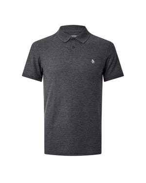 Original Penguin Heren Geborduurd Logo Poloshirt (Houtskool)