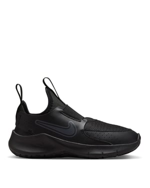 Boys Nike Flex Runner 3 Low Top Running Sneakers in Triple Black