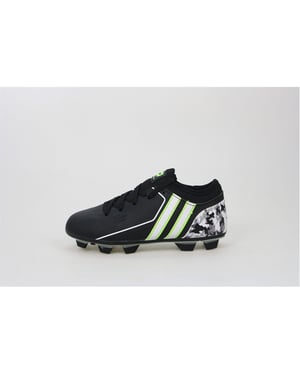 Boys Patrick Football Boots Lace-Up Camo Pattern in Black