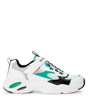 Boys Skechers Staminaairy in White/Green