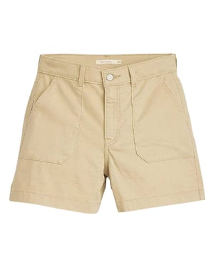 Levis Dames-shorts met hoge taille en praktische zakken (Safari)