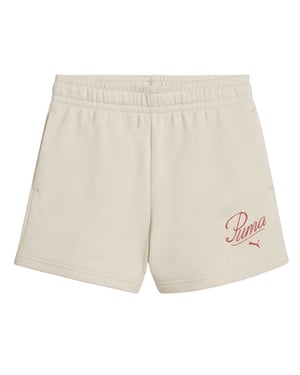 Puma Fleece-shorts med tryck för barn (Alpine White)