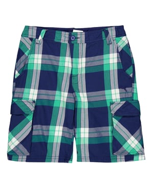 Puma Cargoshorts i rutmönster för barn/ungdomar (Grön)