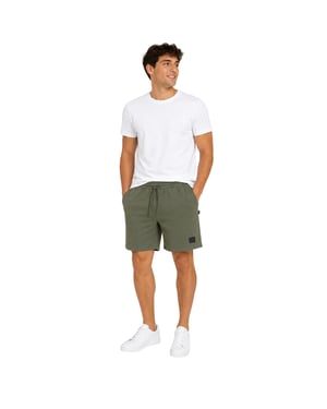 Aquascutum Heren Fleece Shorts (Militair Groen)