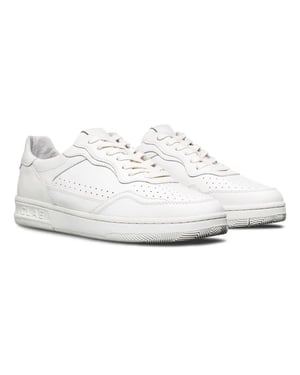 Boys CLAE Kids Low Top Trainers in Triple Wht/Lth