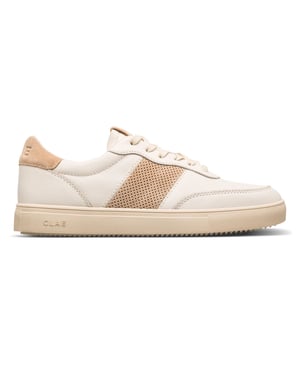 Boys CLAE Kids Low Top Trainers in Offwhite Safari