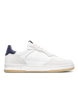 Boys CLAE Kids Low Top Trainers in Wht/Nvy/Gum