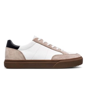 Boys CLAE Low Top Trainers in Wht/Gry/Gum