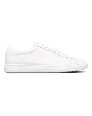 Boys CLAE Kids Low Top Trainers in Triple Wht/Lth