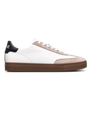 Boys CLAE Low Top Trainers in Wht/Gry/Gum