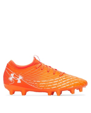 Boys Under Armour Magnetico Club Juniors Firm Ground Football Boots in Orange/White