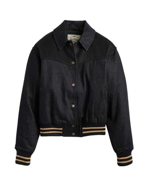 Levis Dam Lennox Snap-Front Varsity Jacka (Blå)