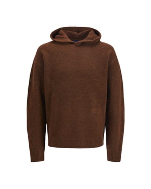 Jack And Jones Heren Ollie Gebreide Hoodie (Bruin)