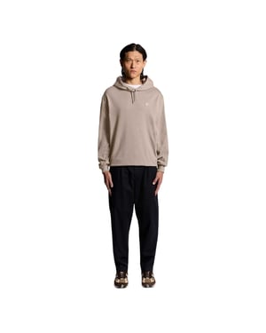 Lyle & Scott Heren-hoodie van katoenmix, zwaar gewicht, normale pasvorm (Bruin)