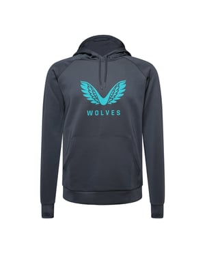 Castore Hoodie voor heren met wolvenmotief (Ebbenhout)