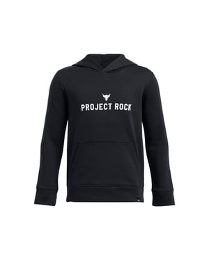 Under Armour Kinder-hoodie met capuchon van katoenmix uit de Project Rock-collectie (Zwart)