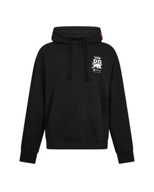 Hugo Hoodie met verlaagde schouders en trekkoord voor heren (Zwart)