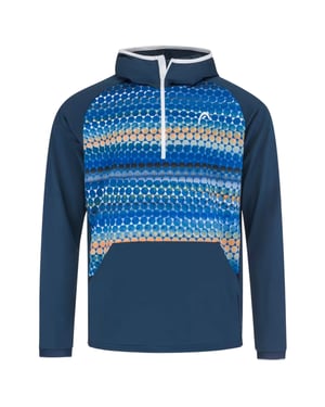 Head Heren-sweatshirt met geometrisch patroon en reguliere raglanmouwen (Blauw)